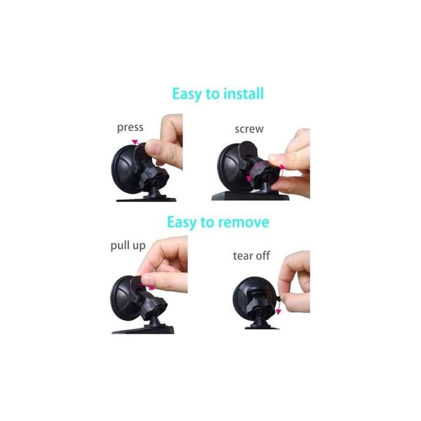 Suction Cup Mount for ORSKEY TOGUARD YUNDOO Dash Cam, Strong Suction Cup Car Camera Mount, Easy to Install and Use, Adjustable, 2 Pack