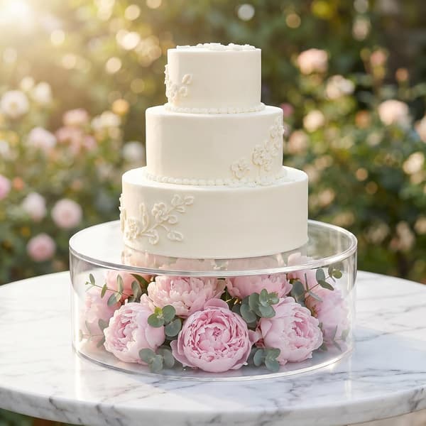 Sæt med 2 klare akrylfyldbare kagestativer, kageetagedisplaystativ cupcake-stativ