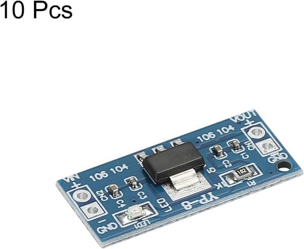 DC-DC Buck Converter Spänningsregulator AMS1117 3-12V till 1.5V 0.8A Blå för Strömtransformatorer med Frekvensstift, 10-pack - Blå
