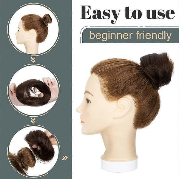 Ægte Hårknude Hårdel 100% Ægte Hår Messy Bun Up Do Scrunchies