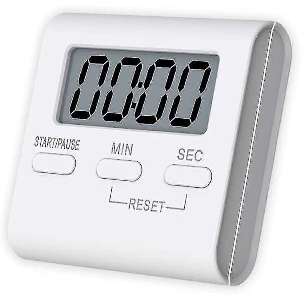 Digital Kökstimer Magnetisk Nedräkningstimer med Högt Alarm, Stora Siffror, Ställ, Hängande Hål för Matlagning, Dusch, Badrum, Barn