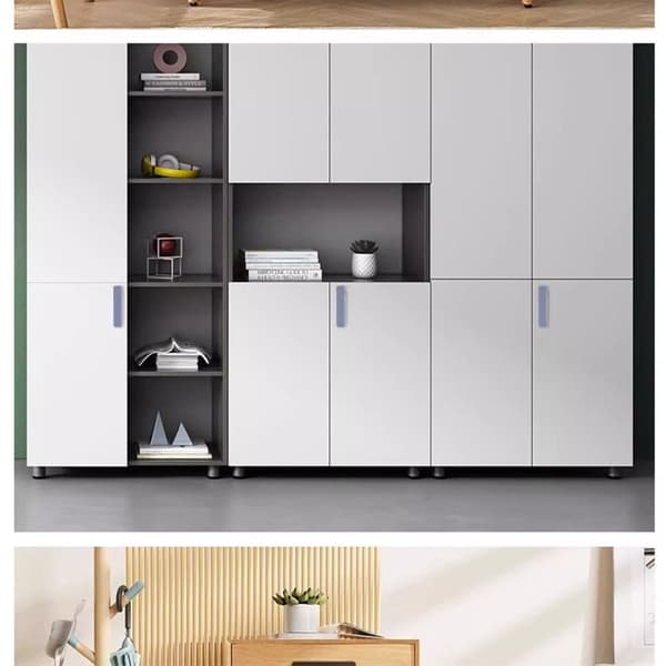 Sliding Door Handle Black (2-pack) - ABS Handle for Glass Doors, Windows, Cabinets, Drawers and Wardrobes with Strong Adhesive without Drilling Grey Grey 19