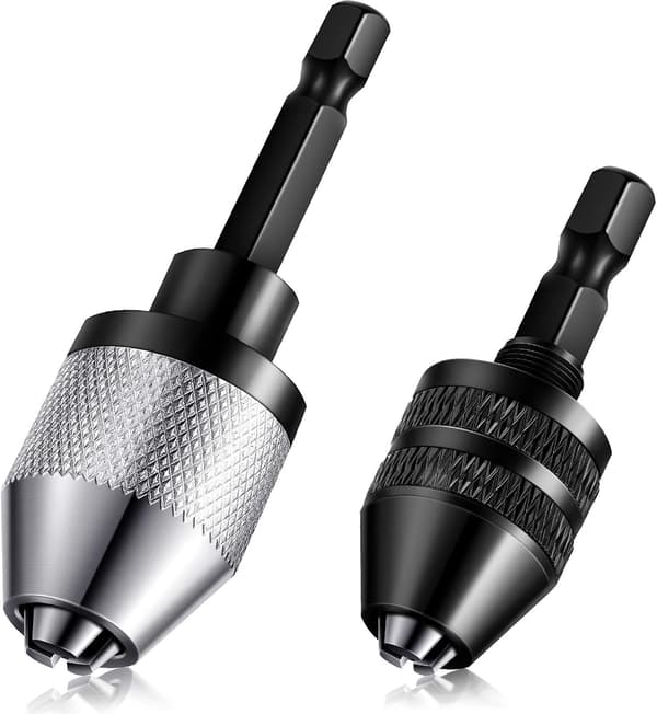 Borepatronadapter Nøkkelfri 1/4 Tommers Sekskantet Skaftpatron, 2 Stk item_package_quantity