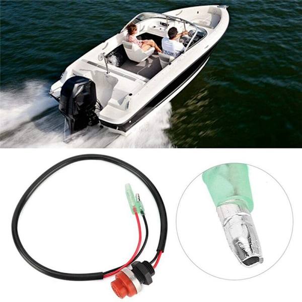 2 st Universal Boat Outboard Engine Start Kill Switch Keyless Push Button Switch, Applicable for All Vessels
