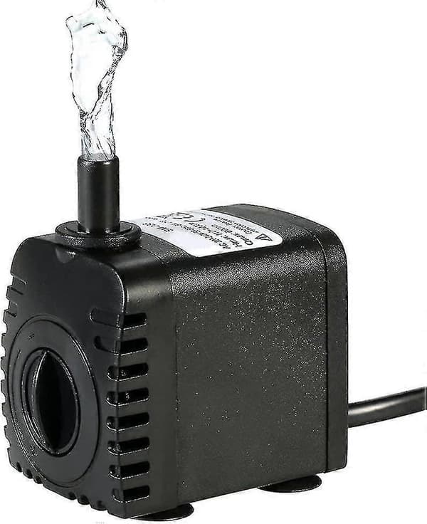 Dykpumpe – 600L/t 8W minipumpe med 2 dyser til springvand, dam og hydroponiske systemer