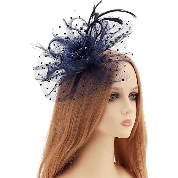 Hatt for kvinner Cocktail Tea Party Hodeplagg Blomster Mesh Hårbånd Fjær Hårbånd