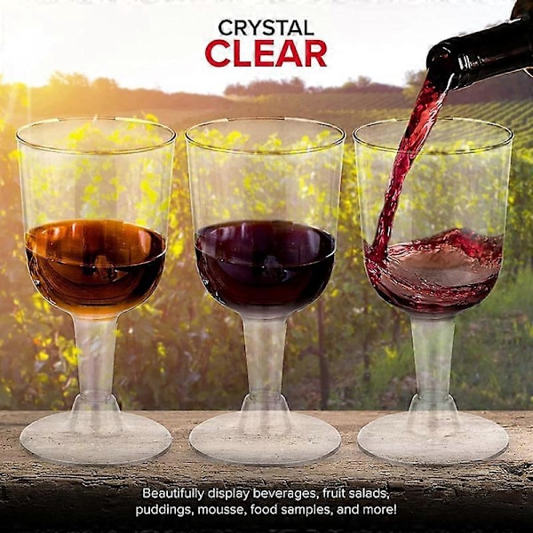 Klara Plast Vinglass Resirkulerbare - Knusesikre Vinglass - Engangs & Gjenbrukbare Beger For Champagne Dessert