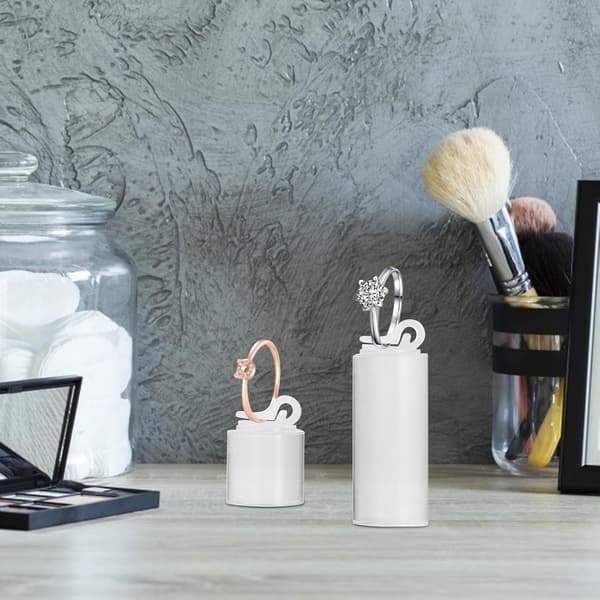 Akryl Ring Display Rack Organizer 7 stk. rund smykkeholder sæt til opbevaring og udstilling i boligtilbehør