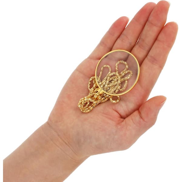 5X Magnifying Glass Pendant, 2 Pieces Mini Magnifier Monocle Lens Portable Monocle Magnifier-FX-