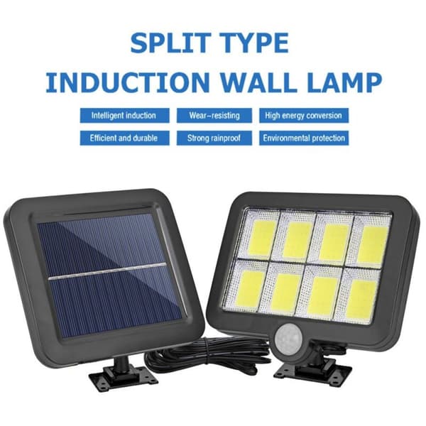 Utendørs solcellelampe, LED-utelampe, hagelampe, induksjonslampe