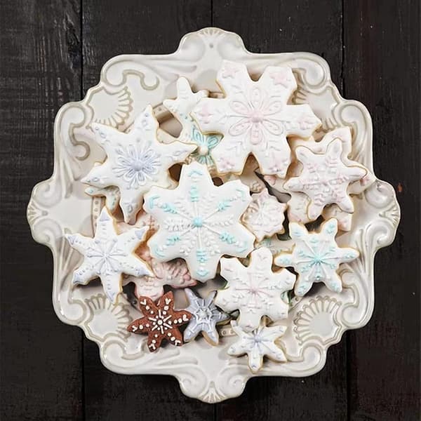 Snöflinga Kageforme Sæt, 10 stk. Rustfrit Stål Snöflinga Form Kageform Jule Kageforme Bageri Kiks Fondant Kage Bageform