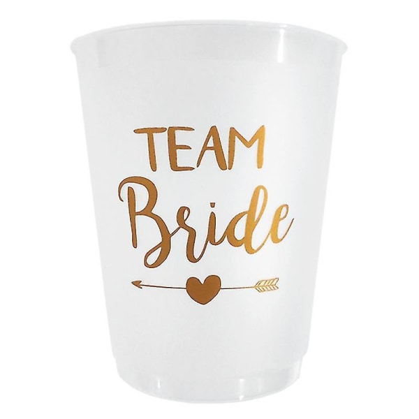 12 stk Team Bride Plast Cup Hønefest Gjennomskinnelige kopper Sett Bruden Tumblerful Bryllupsdekorasjon Bac