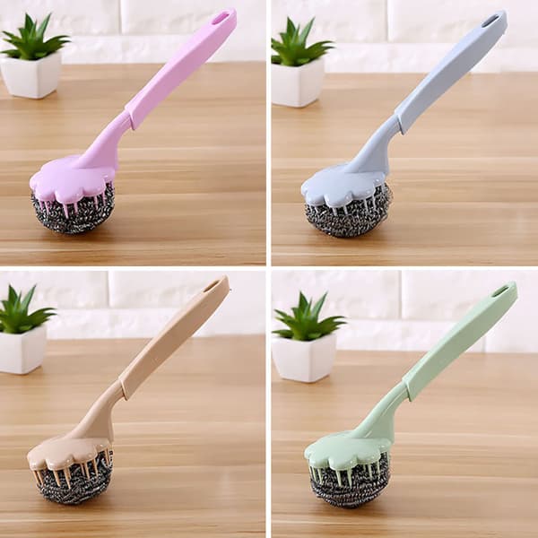 Long-handled dish brush - For cleaning pots - Frying pans - Plates and cutlery - Kitchen