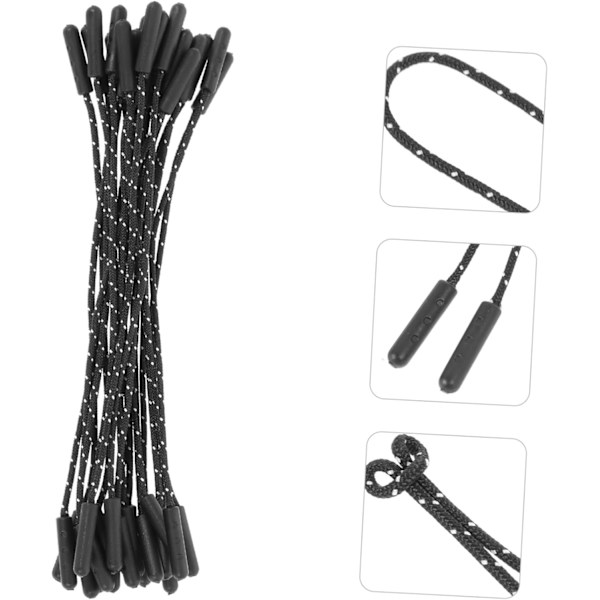 Zipper Replacements 20 Pcs TPU Nylon Cord Pulls