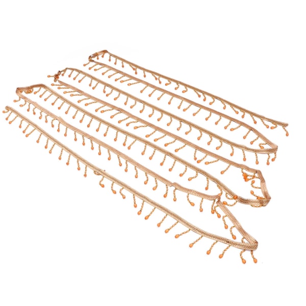 Flätade hängande pärlor Tofs Band Trimning gör-det-självsydd sömnad GardindekorBeige1200x30x1cm Beige 1200x30x1cm