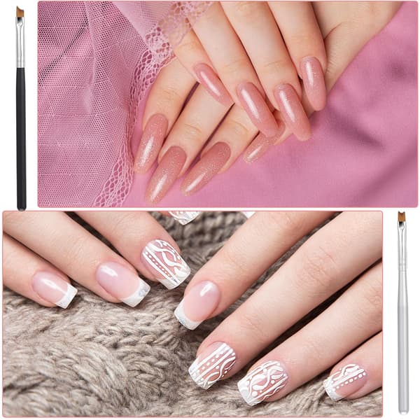9 stk. fransk manikyr-negl for