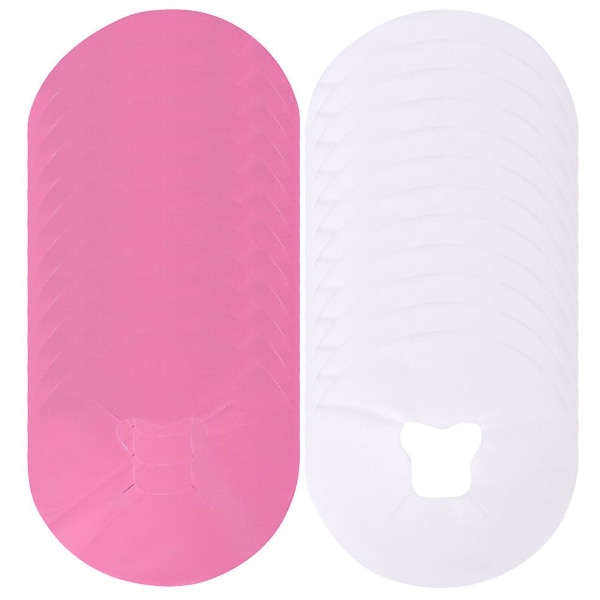 200 kpl Vaaleanpunainen päiväpeite Beauty Spa Face Cover Niskatuki Tyyny Paperi Kylpyläpyyhe Valikoima väri 29,5X28CM Assorted Color 29.5X28CM