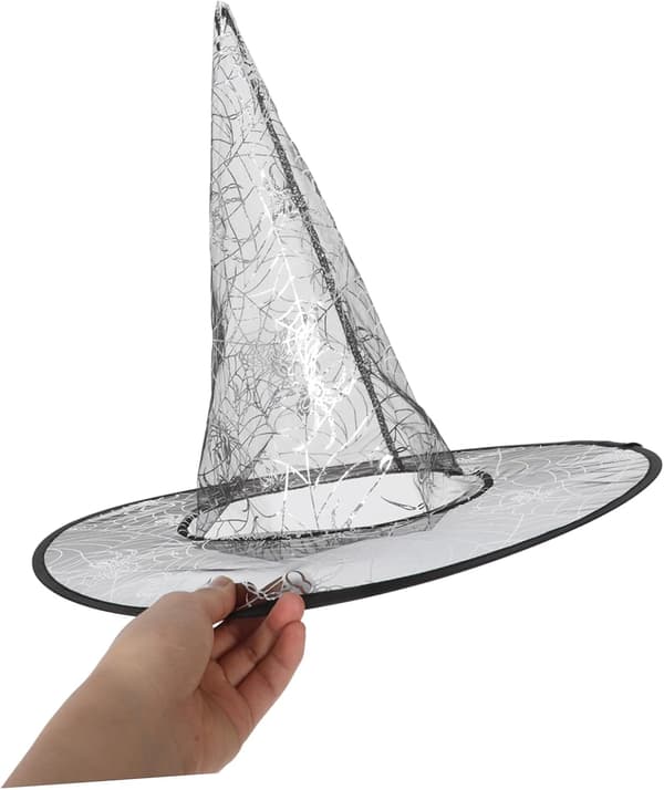 Heksehat til Halloweenfest Cosplay Kostumetilbehør Kegleformet Sort Elegant Stil til Kvinder