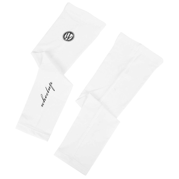 1 par utomhussporter Solskydd Ice Silk Sleeve Ridning Andas UV-tät hand- och armärm White XL