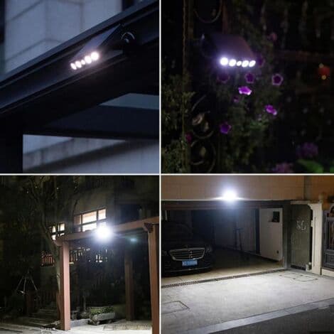 Adjustable Waterproof Solar Floodlight with Motion Detector – High-Quality Solar Panel – 4 Cool White COB LED 500 Lumens IP65