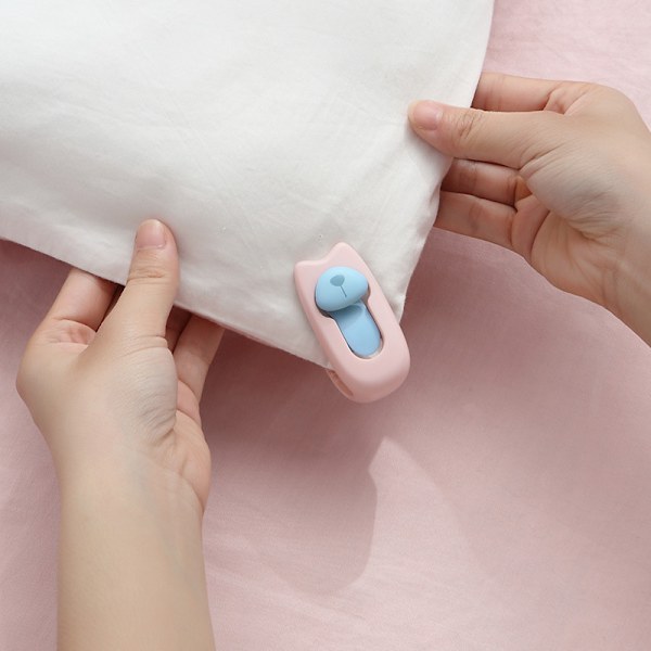 Sengetrekk-fikser for dynetrekkstykker, forhindrer glipp - rosa