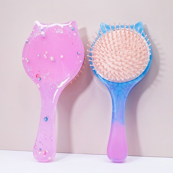 Hårborste, ultramjuk hårborste glider genom tovor för alla hårtyper (våttorrt & skadat hår) - kvinnor och män Pink 1PCS