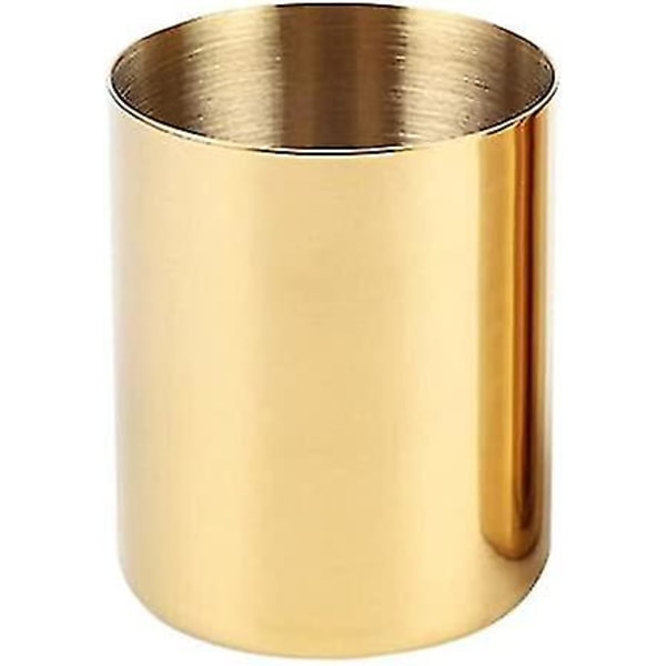 Guld Blomvas Pennhållare Desktop Förvaringsbehållare För Hemmakontoret - Cylinder 10 * 8cm