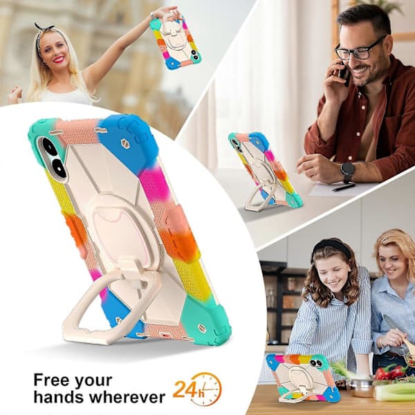 Silikone Hybrid PC-etui til Xiaomi Redmi Pad Pro 12.1 Farverig Blå Colorful Blue