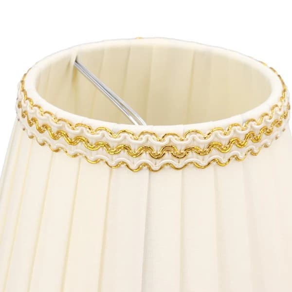 6 Small Lampshades, Clip-on, Drum, Fabric, for Chandeliers, Bulbs, Lighting Accessories