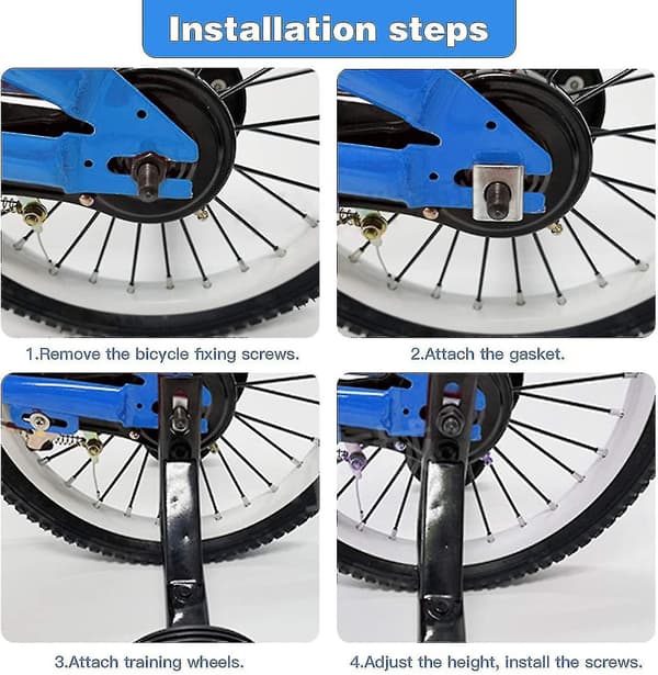 Universal Training Wheels, Stabilizers For Kids' Bikes, Bicycle Stabilizers Training Wheels, Bicycle Stabilizers, For All Bikes From 12-20 Inches [DB]