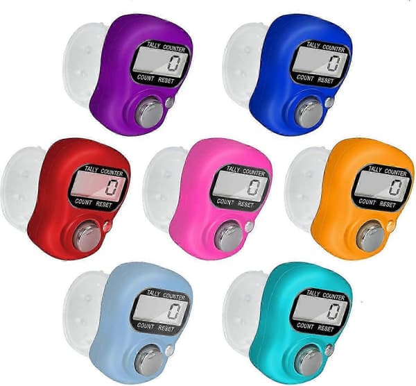 Elektronisk Fingerteller, 7-pakning Nullstillbar 5-sifret LCD Elektronisk Digital Display Finger Håndteller