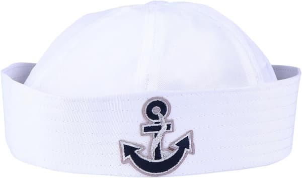 Sjøkapteinhatt Halloween 58cm Stoff Marine Kostyme Tilbehør