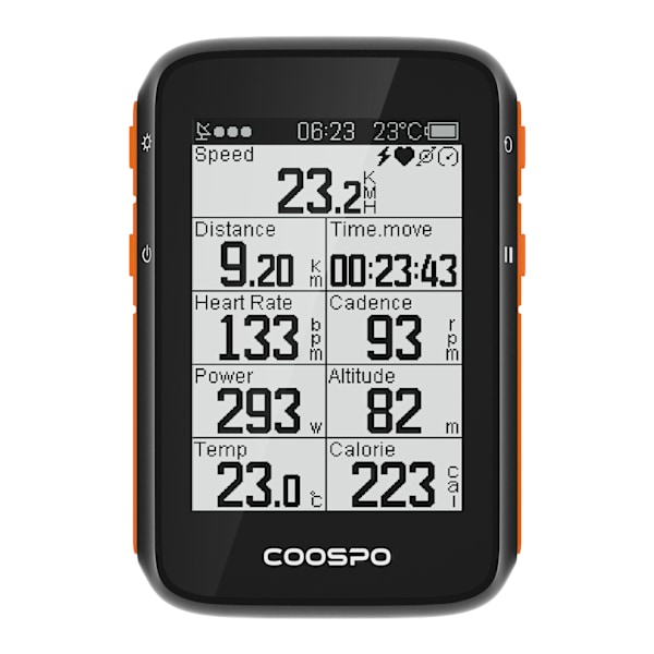 Trådløs GPS-cykelcomputer, Cykelhastighedsmåler med automatisk baggrundsbelysning, Cykling GPS-computer, Cykelcomputer med vandtæt, Kompatibel