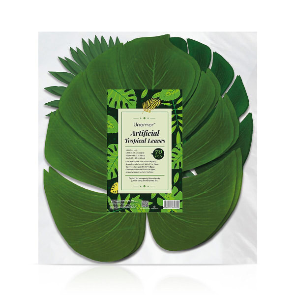 Konstgjorda palmblad Tropiska dekoration Tillbehör Konstgjorda växtblad Fake Monstera Leaf