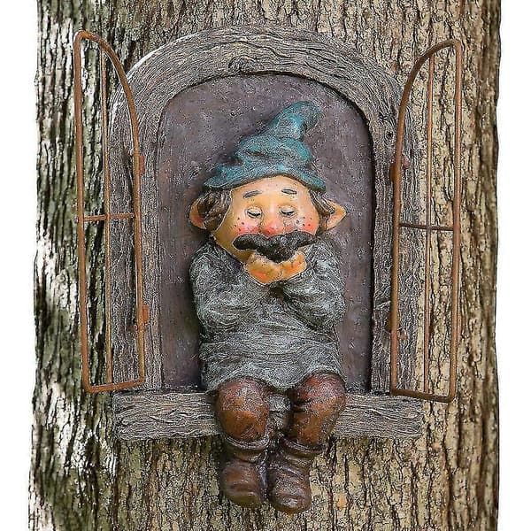 Elf On A Windowsill Decor Garden Tree Decorations S