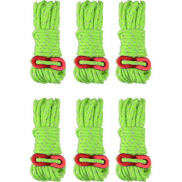 Reflekterende Nylon-Snøre Med Spændesystem, Guy-Linjer, Paracord-Snøre Til Telte, Presenninger, Camping