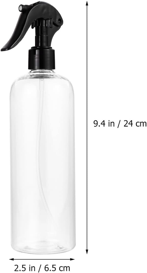 5-pakning 500 ml plastsprayflasker, gjenbrukbar tåkevannsprøyte for planter