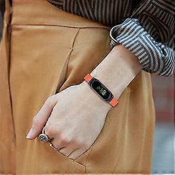 For Xiaomi Smart Band 8 Genuine Leather Strap with Black Watch Case Style B Style B