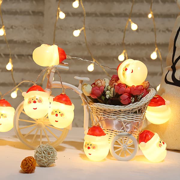 LED-ljuskedja - snögubbar - 20 huvuden
