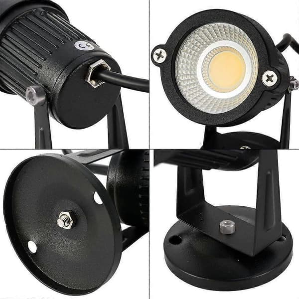1 pc Cob LED 5W Spotlight Adjustable Garden Lighting Patio Lighting, 4000k, Warm White