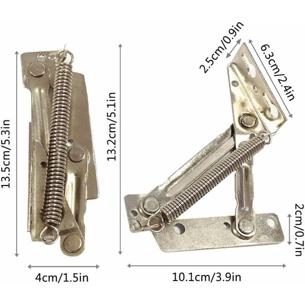 Spring Hinge, 2 Pcs Door Spring Hinges with Spring, Cabinet 80 Degree Hinge for Kitchen Cabinet Door, Cupboard, Cabinet Hardware -XS5-