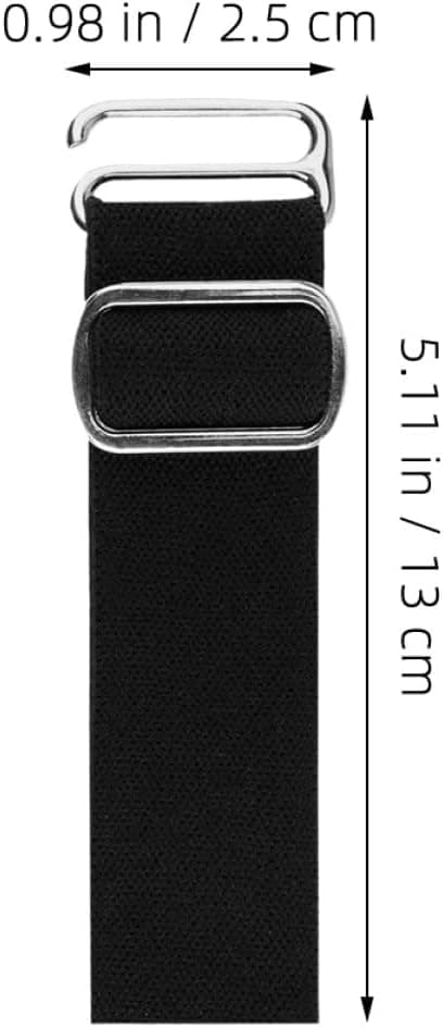 6st Justerbara Förtjockade Elastiska Hattförlängningsband med Silverspännen 2,5 cm Bredd