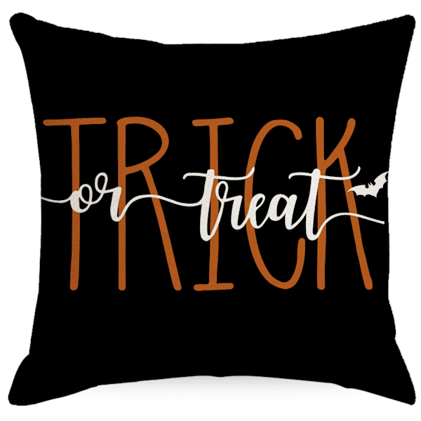 Onnellinen Halloween-tyynynpäällinen Heittotyynyn Päällinen Ulkokäyttöön Koristeellinen Tyynynpäällinen Halloween-sohvan Koristeluun 18x18 Tuumaa 4 Kpl Sarja