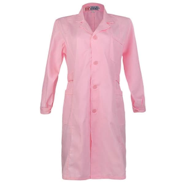 Hvit Laboratoriefrakk Dame Sykepleier Lege Uniform Krage