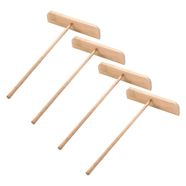5 stk Tre Bambus Crepe Spreader Pannekakeskrape Pannekakespreder (23x13x3,5 cm) 4 stk 4PCS