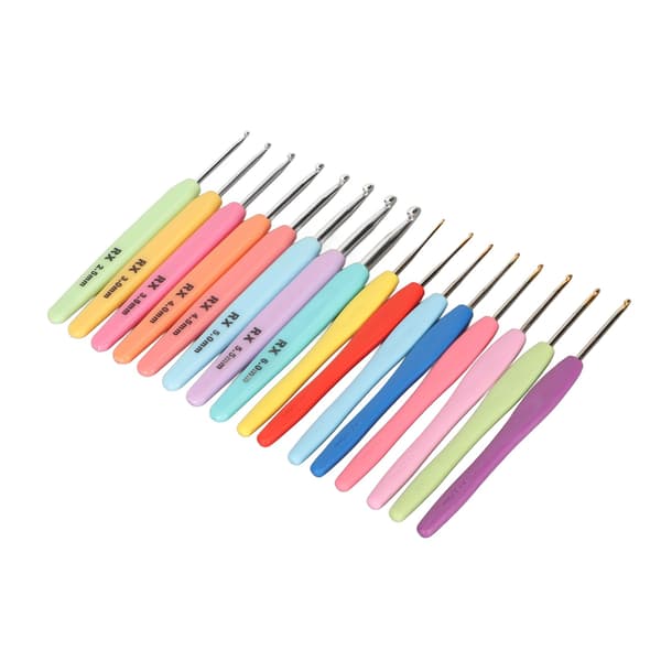 16-piece Crochet Hook Set with Ergonomic Design, Hand-polished Crochet Hooks with Case, DIY Hand Knitting Tools for Beginners