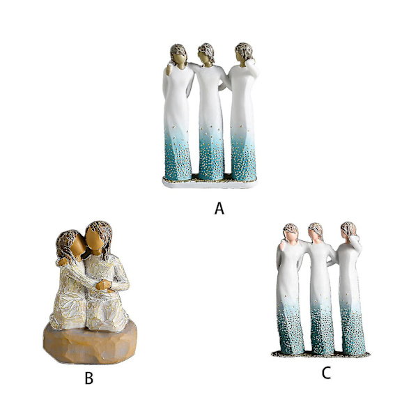 Hartskulptur i Resin Handmålad Resinfigur En Gåva Till Min Syster