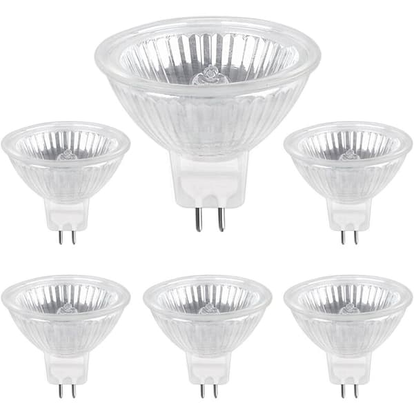 GU5.3 35W 12V Halogen Bulb, 400lm Warm White 2700K Dimmable, MR16 Halogen Spotlight, 6-pack