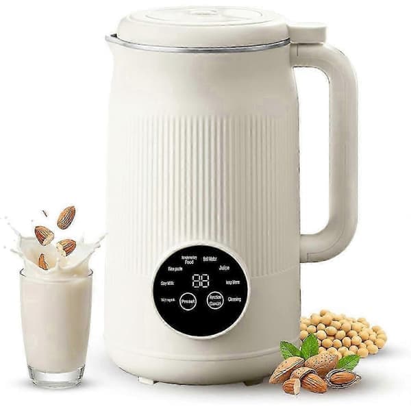 Nut Milk Maker, 40oz Soy Milk Machine with Self-Cleaning, Delayed Start, Keep Warm, for Juice, Smoothie, EU Plug