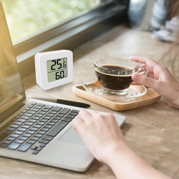 10 pcs LCD Digital Thermometer and Hygrometer, High Precision Digital Indoor Thermometer Hygrometer, Temperature and Humidity Meter